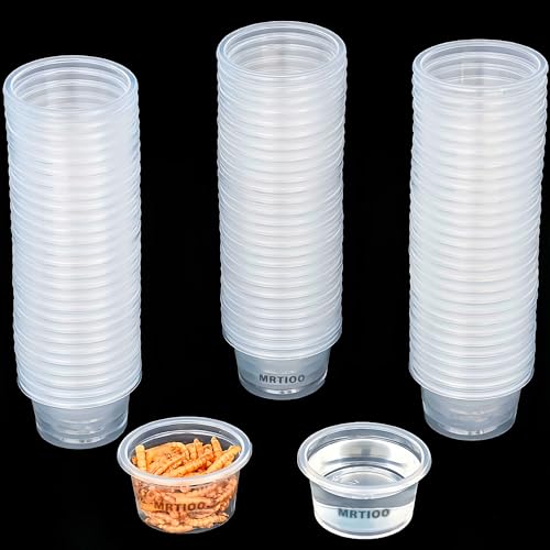 MRTIOO Lizard Crested Gecko Food Water Feeding Cups 100 pcs 1 oz - Image 2
