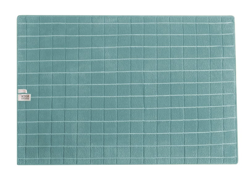 HYER KITCHEN Microfiber Dish Towels - Soft, Super Absorbent and Lint Free Kitchen Towels - 8 Pack (Lattice Designed Lake Blue Colors) - 26 x 18 Inch - Image 3