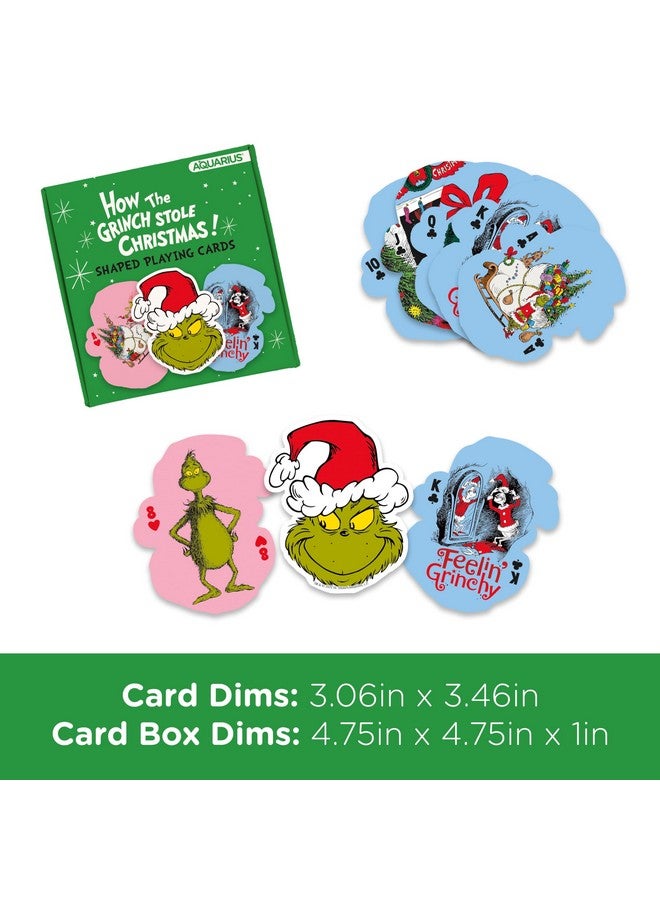 Aquarius Aquarius Grinch Shaped Playing Cards - Grinch Themed Deck of Cards for Your Favorite Card Games - Officially Licensed Grinch Merchandise & Collectibles - - Image 2