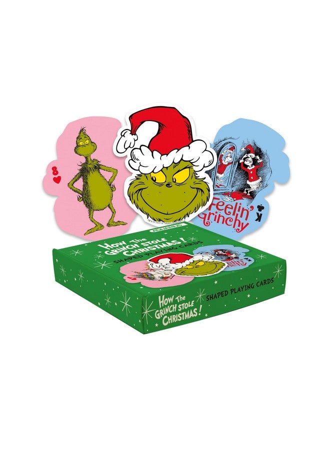 Aquarius Aquarius Grinch Shaped Playing Cards - Grinch Themed Deck of Cards for Your Favorite Card Games - Officially Licensed Grinch Merchandise & Collectibles - - Image 1
