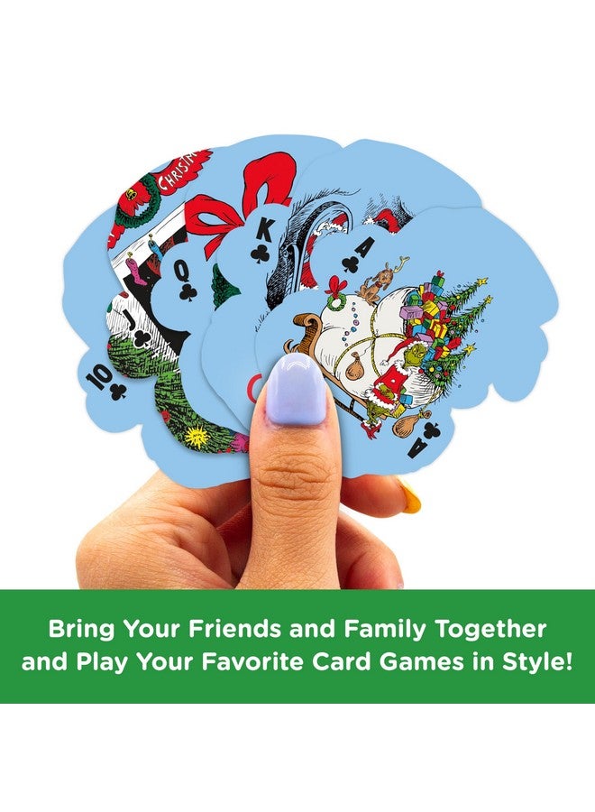 Aquarius Aquarius Grinch Shaped Playing Cards - Grinch Themed Deck of Cards for Your Favorite Card Games - Officially Licensed Grinch Merchandise & Collectibles - - Image 4