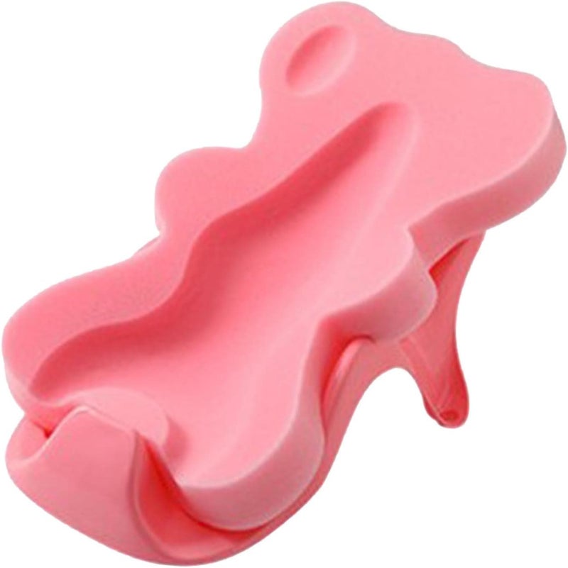 كلاراكو إسفنجة استحمام للأطفال الرضع، مانعة للانزلاق، مريحة، مناسبة لحمام الأطفال الصغار في فصل الصيف، لون وردي - Image 1