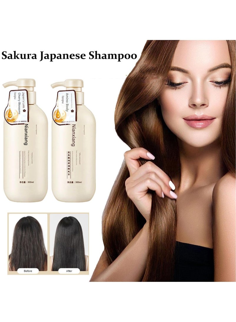Sakura Japanese Shampoo - Japan'S No. 1, Sakura Japanese Shampoo and Conditioner, Sakura Japanese Hair Growth Shampoo, Honey Shampoo Japanese Sakura, Sakura Shampoo From Japan - Image 1