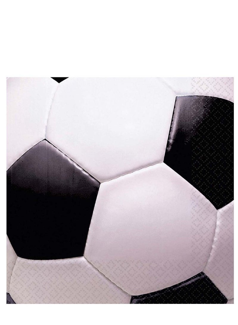 Amscan Soccer Premium Tableware Party Supplies Includes Plates, Cups, Cutlery, Napkins, Tablecover, Paper Lantern and Banner for 8 Guests - Image 3