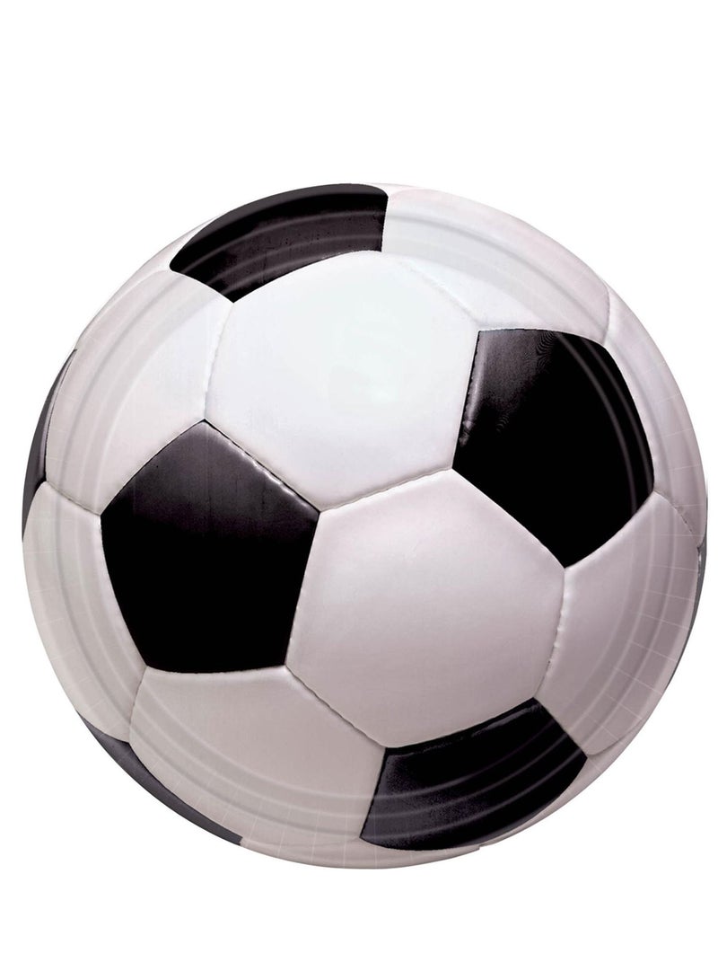 Amscan Soccer Premium Tableware Party Supplies Includes Plates, Cups, Cutlery, Napkins, Tablecover, Paper Lantern and Banner for 8 Guests - Image 2