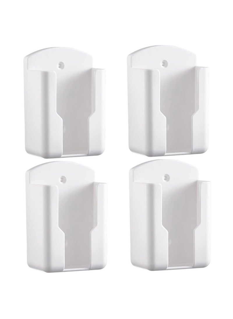 4pcs Wall Storage Box Remote Control Holder Ac Units For Home Table Phone Holder Stand Shower Phone Cell Phone Wall Holder Wall Mount Holder Charge Air Conditioner - Image 1