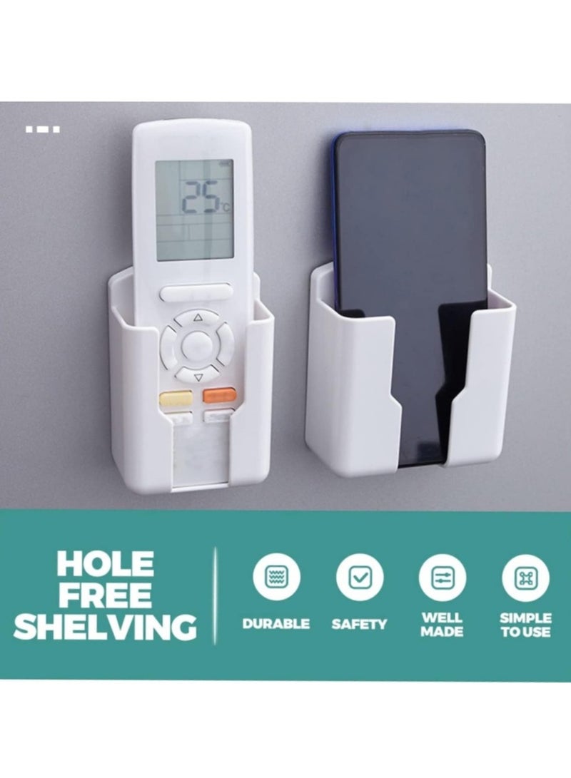 4pcs Wall Storage Box Remote Control Holder Ac Units For Home Table Phone Holder Stand Shower Phone Cell Phone Wall Holder Wall Mount Holder Charge Air Conditioner - Image 4
