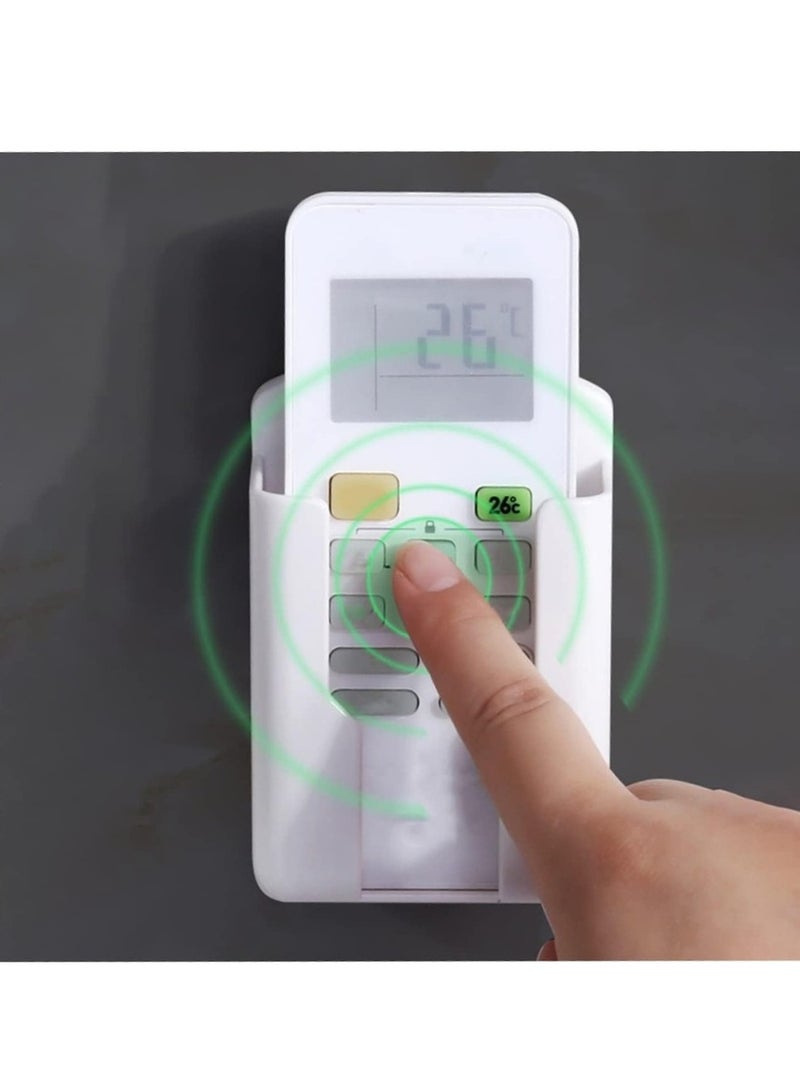 4pcs Wall Storage Box Remote Control Holder Ac Units For Home Table Phone Holder Stand Shower Phone Cell Phone Wall Holder Wall Mount Holder Charge Air Conditioner - Image 5