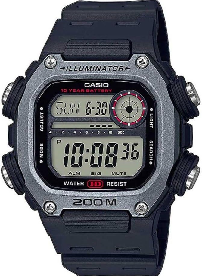 Casio DW-291H-1AVDF Men's Water Resistant Wrist, 51 mm, Black - Image 1
