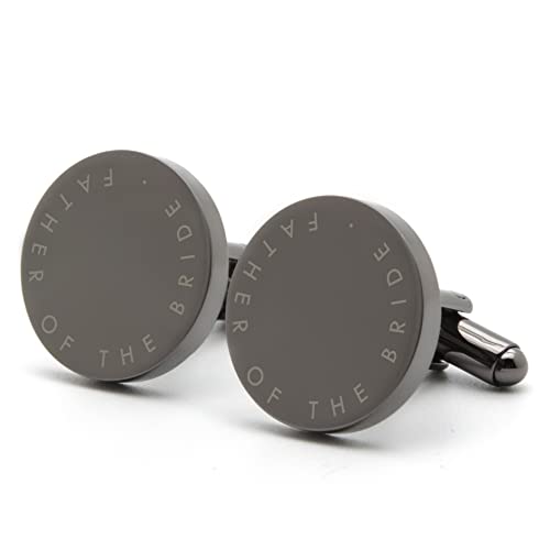 MUUJEE Cufflinks with Engraved Wood Gift Box - Father Of The Bride Gift on Wedding Day Marriage Ceremony for Dad FIL from Daughter Son In Law, Tuxedo Dress Shirt Studs Accessory, Meaningful Keepsake - Image 2