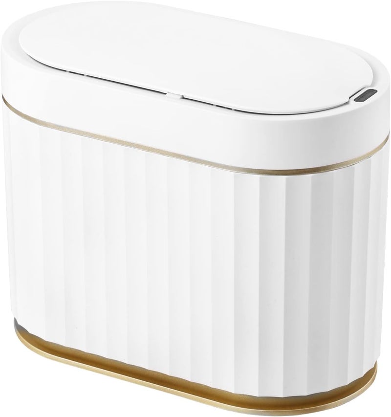 ELPHECO Mini Trash Can with Lid Small Desktop Lid, 1.3 Gallon Countertop Automatic Garbage Can, Commercial Tiny Motion Sensor Waste Basket for Bathroom, Coffee, Bedroom, Office - Image 1