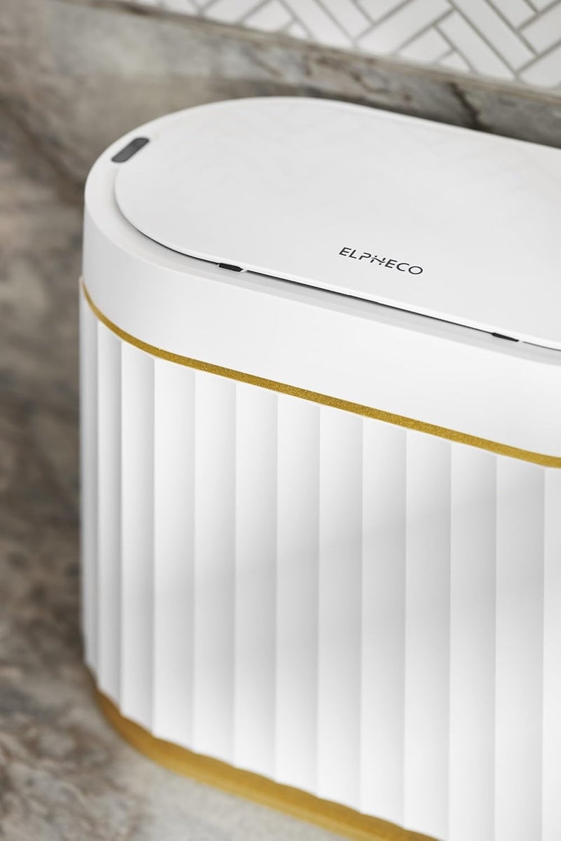 ELPHECO Mini Trash Can with Lid Small Desktop Lid, 1.3 Gallon Countertop Automatic Garbage Can, Commercial Tiny Motion Sensor Waste Basket for Bathroom, Coffee, Bedroom, Office - Image 5