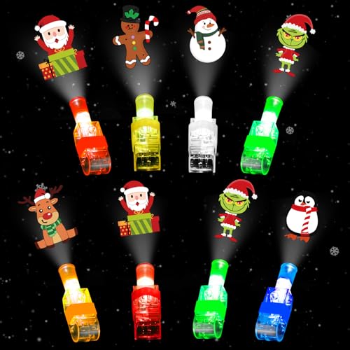 COKOKA Christmas Party Favors 36PCS LED Light Up Finger Lights Party Supplies Glow in the Dark Christmas Toys Bulk for Stocking Stuffers Classroom Prizes Non Candy Gift - Image 1