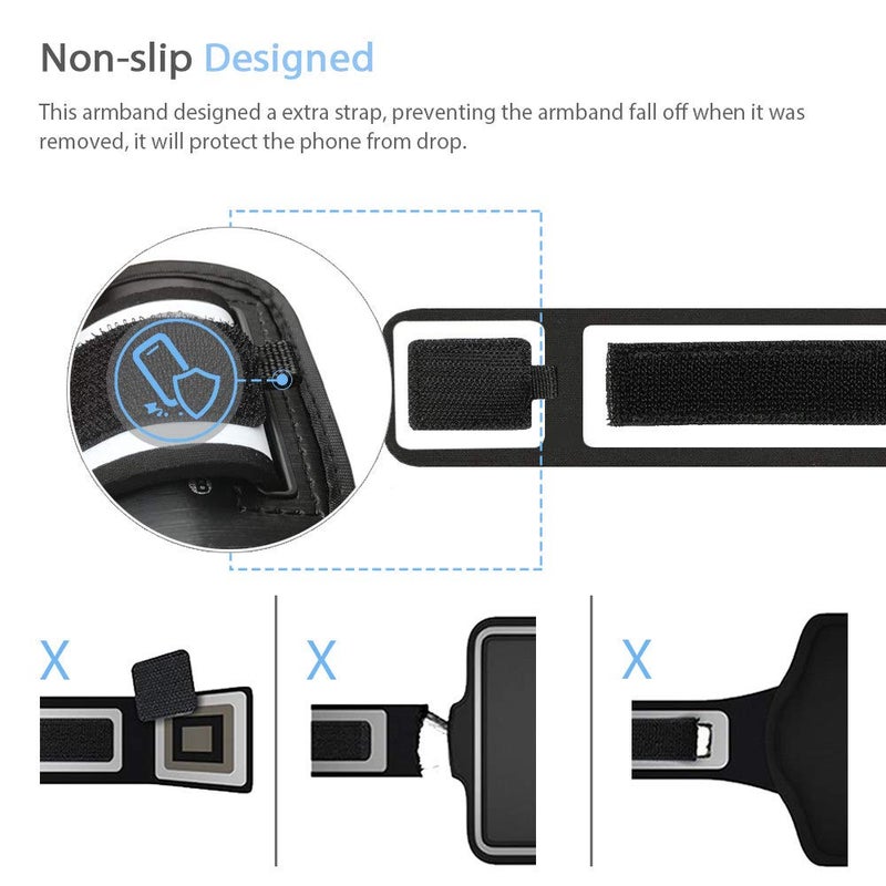 JEMACHE Galaxy S25 S24 Ultra Armband, JEMACHE Gym Workouts Running Arm Band for Samsung Galaxy S25/S24/S23/S22/S21 Ultra (Black) - Image 4
