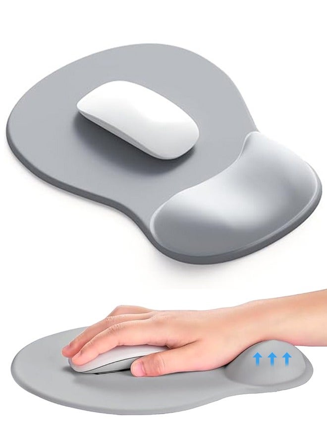 Mouse Pad with Wrist Rest, Non-Slip Mouse Mat with Comfortable Lycra Cloth, Soft and Elastic, Convenient for Typing, Relieve Pain - Image 1