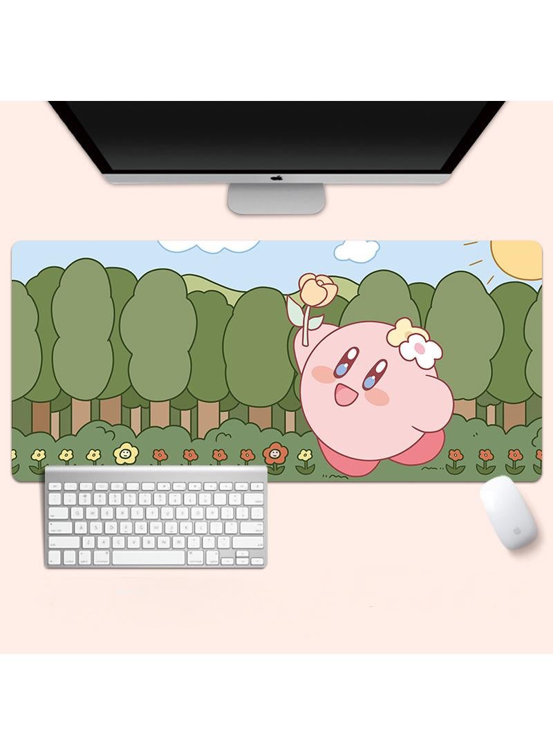 Y&D Kirby Gaming Mouse Pad Extended Large Mat Desk Pad Stitched Edges Mousepad Long Mouse Pad And Non-Slip Rubber Base Mice Pad 800X300X4mm