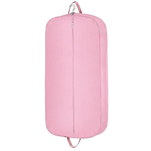 Limoomil Heavy Duty Waterproof Garment Bag for Travel, Tear Resistance Suit Bag for Women Travel for Suits, Tuxedos, Coats, Uniform. Pink, 42 inch… - Image 1