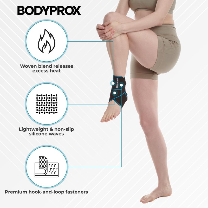 Bodyprox Ankle Support Brace, Adjustable Compression Ankle Braces for Sports Protection, One Size Fits Most for Men & Women - Image 3