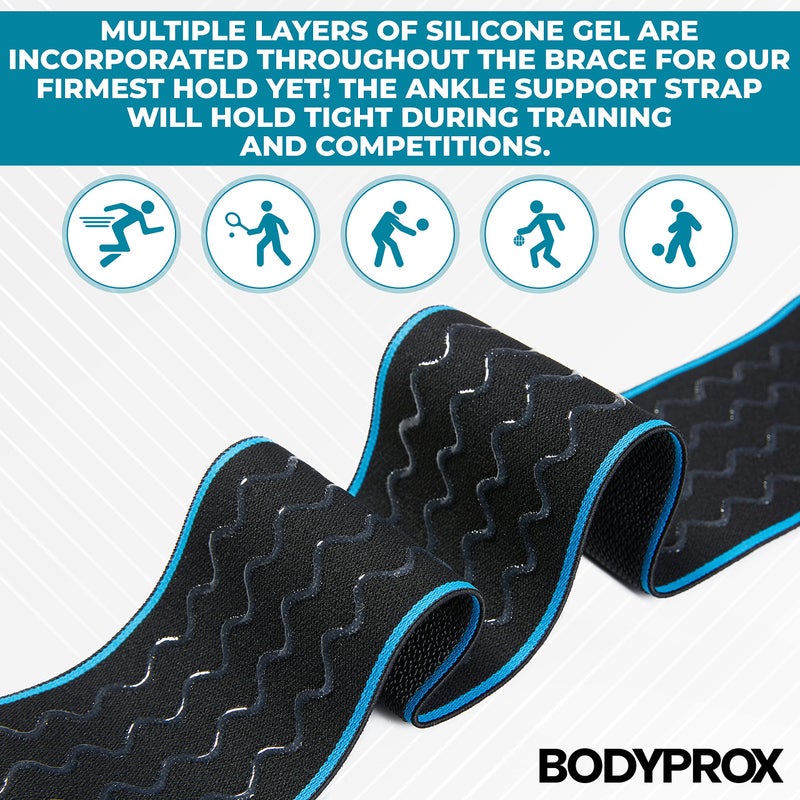 Bodyprox Ankle Support Brace, Adjustable Compression Ankle Braces for Sports Protection, One Size Fits Most for Men & Women - Image 4