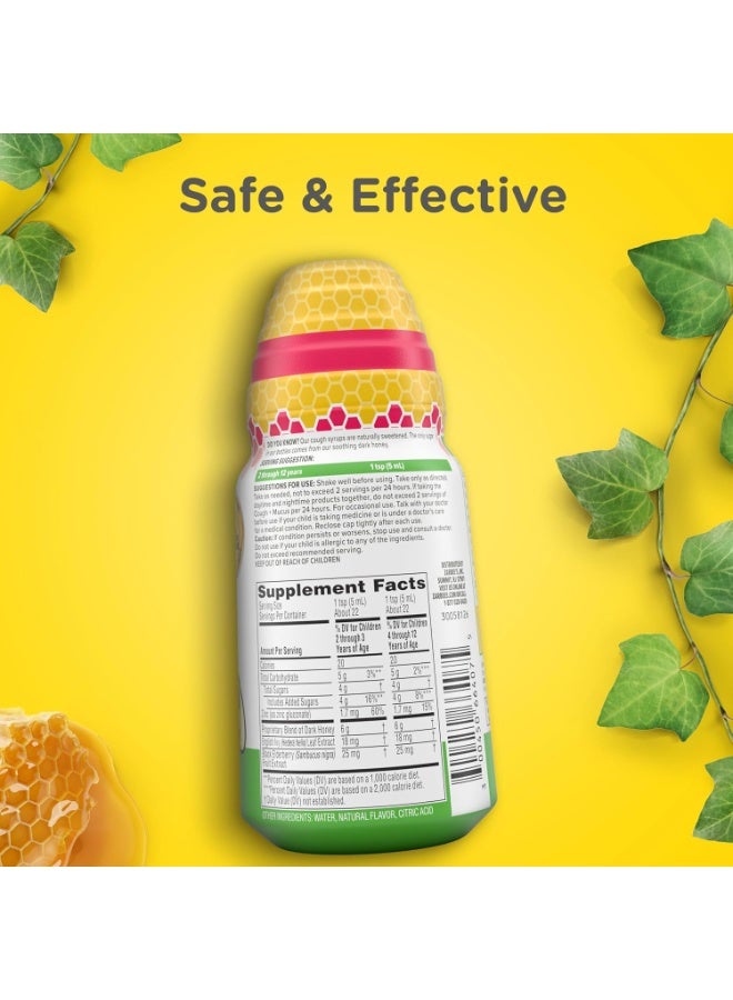 Zarbee's Kids Cough + Mucus Daytime for Children 2-6 with Dark Honey 4FL Oz - Image 2