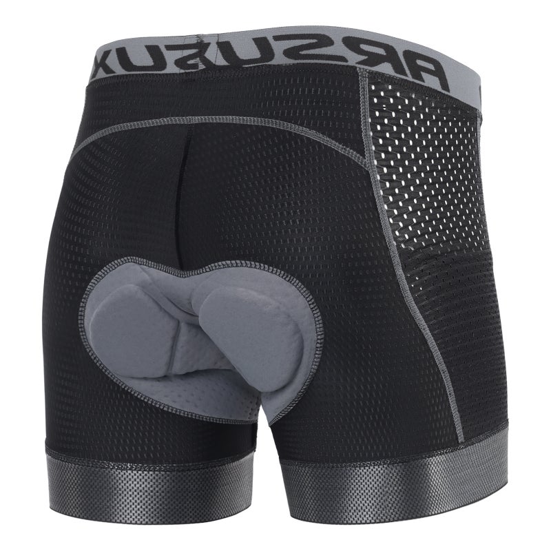 ARSUXEO Men's Cycling Underwear Shorts with Breathable Mesh and Padding - Image 1