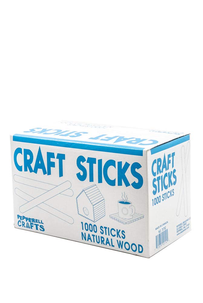 hand2mind Natural Wood Craft Sticks, 4.25 Inch Popsicle Sticks for Ice Cream, Crafts, Waxing, Art Projects & Party Food Labels (1,000 Sticks) - Image 2