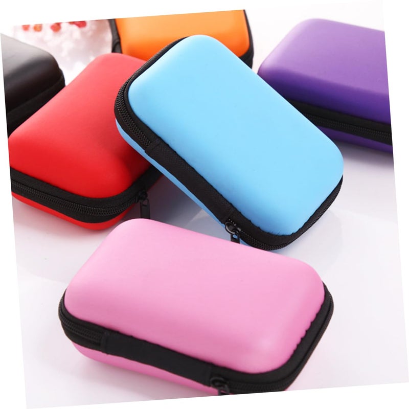 Black EVA Travel Organizer Pouch For USB Cables Earphones Charger Coins Accessories - Image 3