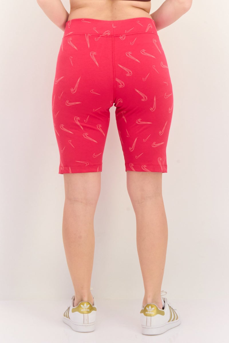 Nike Women Sportswear Fit Brand Logo Training Shorts, Pink - Image 3