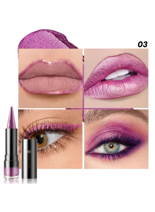 YOUNG VISION Metallic  Glow Lipstick– Piece Copper and Shimmer Lip Liner Color Collection, Long-lasting Bold Shine, Smooth Texture for Sculpted Lips,#03 - Image 2