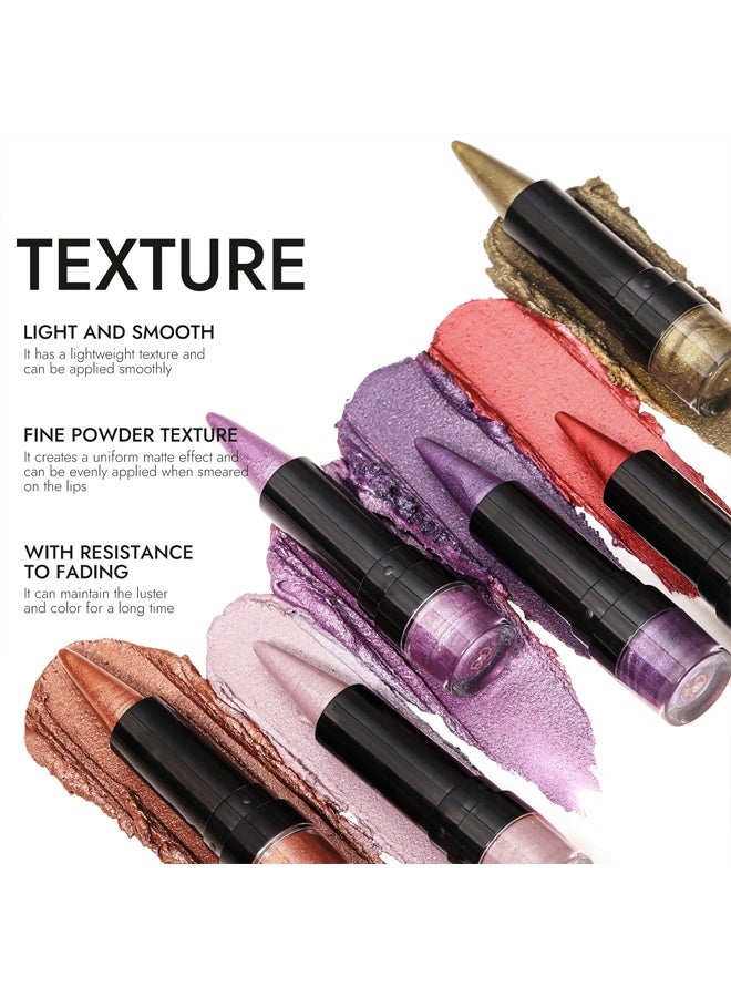 YOUNG VISION Metallic  Glow Lipstick– Piece Copper and Shimmer Lip Liner Color Collection, Long-lasting Bold Shine, Smooth Texture for Sculpted Lips,#03 - Image 4