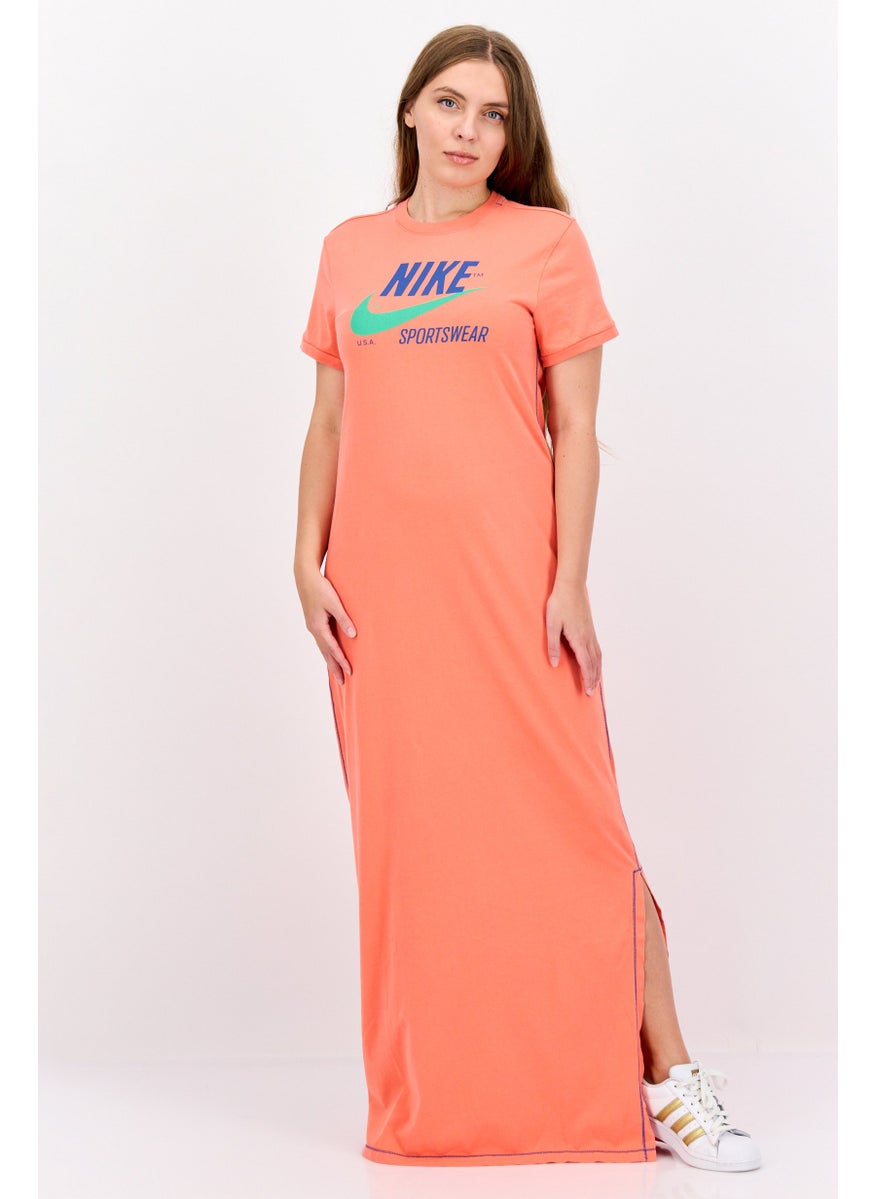 Nike Women Sportswear Fit Training Dress, Coral  - Image 1