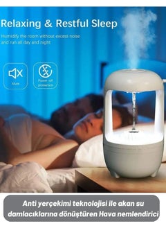 Qasul Smart Ultrasonic Cool Mist Air Humidifier with Ventilating Raindrop Design for Home and Office  - Image 5