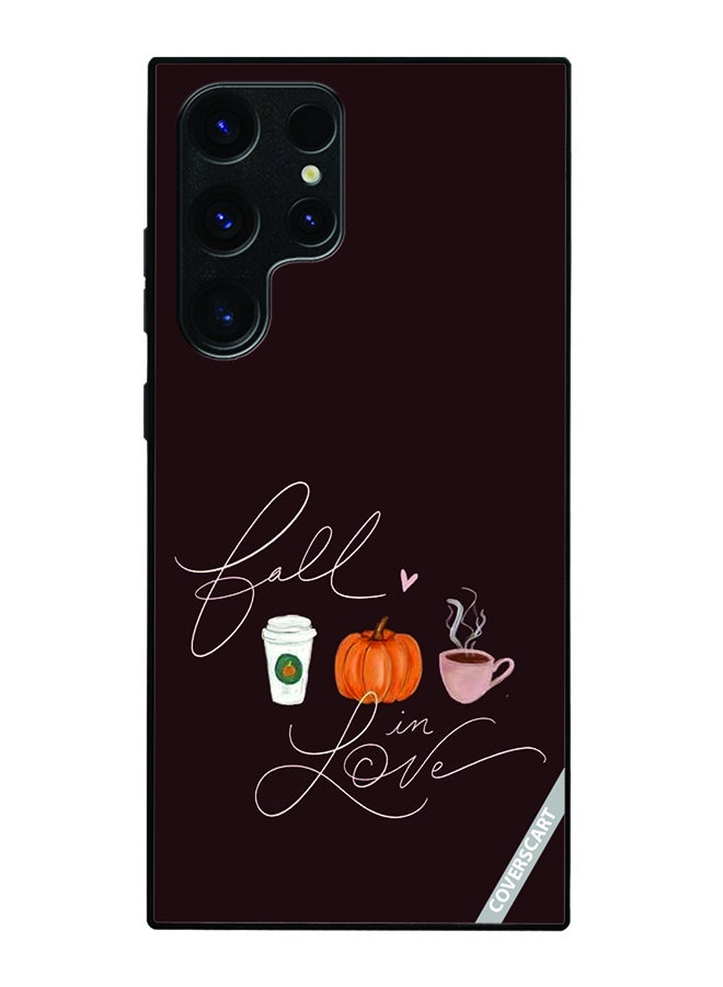 غطاء حماية لهاتف سامسونج جالاكسي S23 ألترا بتصميم Fall In Love متعدد الألوان