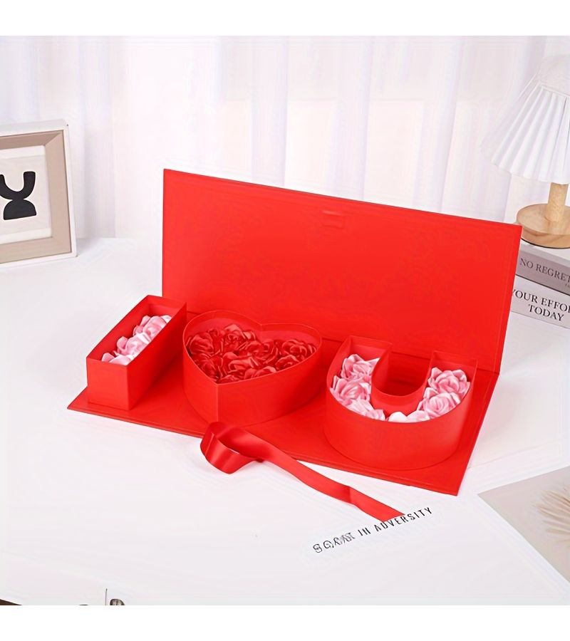 Golden Floral I Love You Gift Box Party Supplies Holiday Item - Image 4
