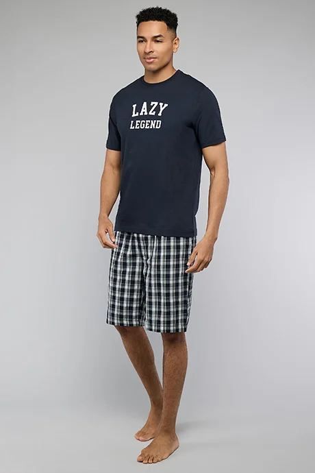 أر أند بي Plaid Shorts Pyjama Set