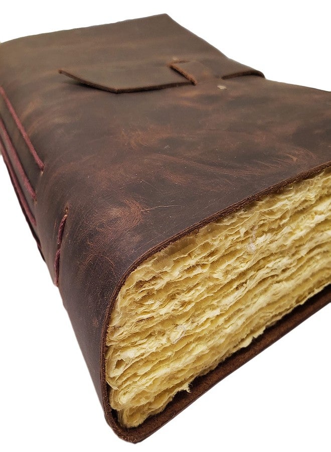 Rustic Ridge Leather Large Rustic Leather Journal/Sketchbook with Buckle Closure - 320 Pages - 9" x 12", Gift Box Included - Vintage Style - Image 1