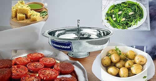 Tennyson Stainless Steel Dhokla Plate Silver - Image 1