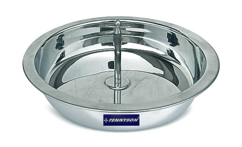 Tennyson Stainless Steel Dhokla Plate Silver - Image 3