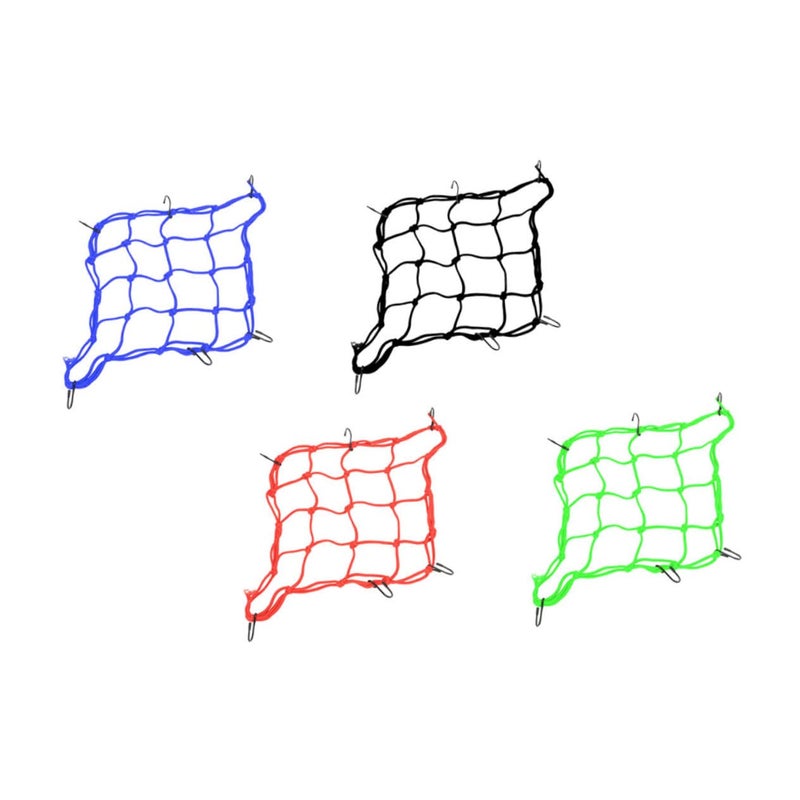 4pcs Elastic Motorcycle Cargo Net Bungee Straps Stretchy Mesh Luggage Trunk Random Color - Image 2