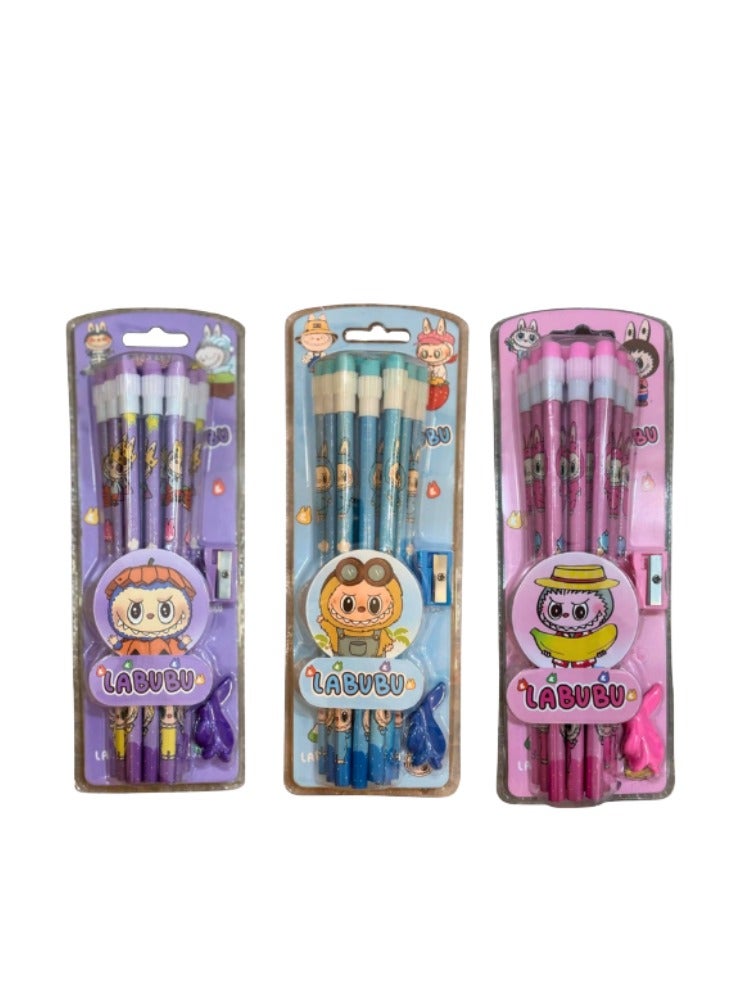 لابوبو أقلام رصاص لابوبو 12 قلم رصاص مع براية و مصحح قبضة القلم - Image 2