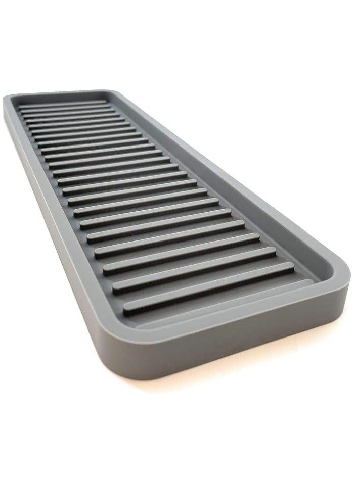 Silicone Kitchen Sink Organizer Tray, Sponge Holder and Countertop Protector | Bathroom and Kitchen Soap Dish and Dispenser Tray - Image 1