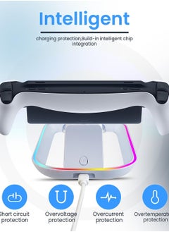 DOBE PS Portal Charging Dock Station for PS5, Portal Remote Player and PS5 Controller, Charging Stand for PS Portal with RGB Light and USB C Charging Cable  - Image 4