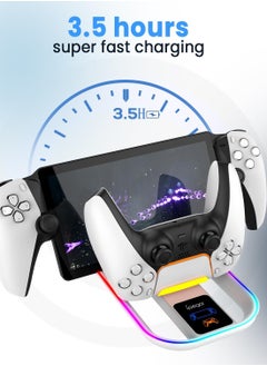 DOBE PS Portal Charging Dock Station for PS5, Portal Remote Player and PS5 Controller, Charging Stand for PS Portal with RGB Light and USB C Charging Cable  - Image 5
