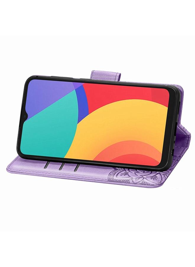 S-TOP Case For Alcatel 1S 2021 Butterfly Love Flower Embossed Horizontal Flip Leather Case with Holder & Card Slots & Wallet & Lanyard - Image 3