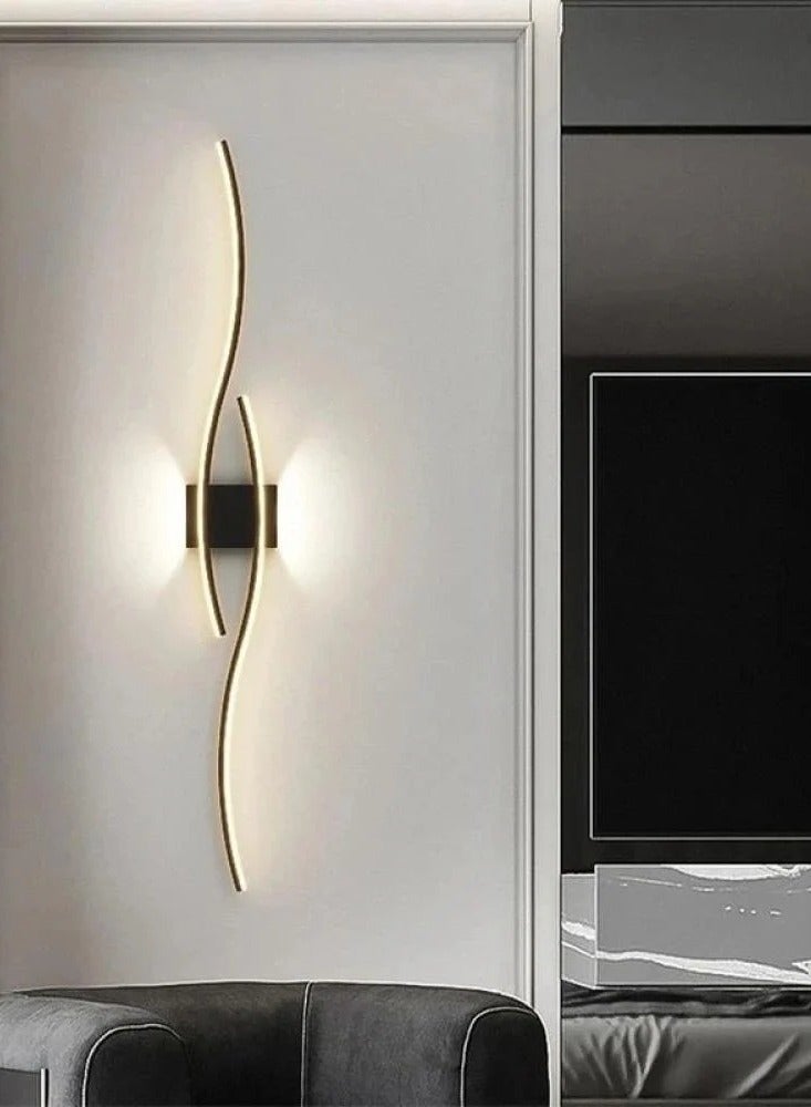 ابليك جداري ليد مودرن اسود بثلاث اضاءات 18 واط - Image 1