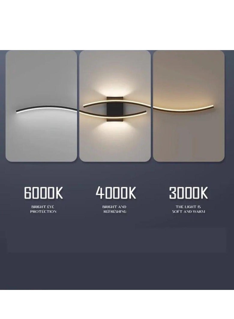 ابليك جداري ليد مودرن اسود بثلاث اضاءات 18 واط - Image 3