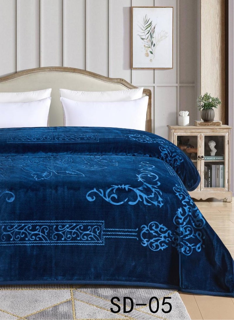 LEVORE Soft-touch blanket engraved with distinctive winter designs and engravings, two-piece, 6 kg, size 240X220 cm  - Image 2