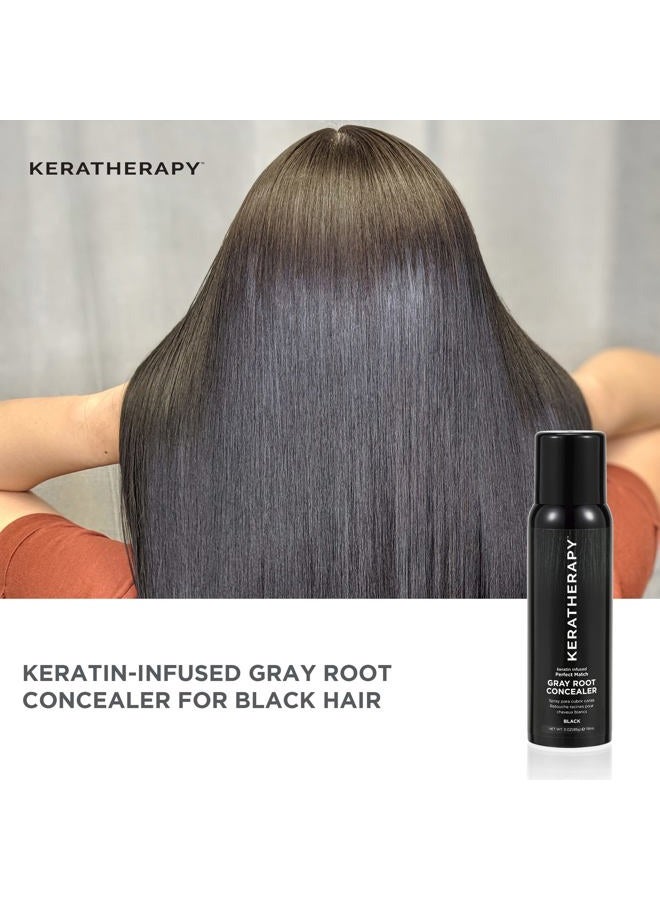 Keratherapy Keratin Infused Perfect Match Gray Root Concealer Spray, Dark Brown, 3 oz, 118 ml - Root Cover Up Spray to Hide Gray Roots - Keratin Therapy Hair Darkening & Temporary Scalp Concealer - Image 3