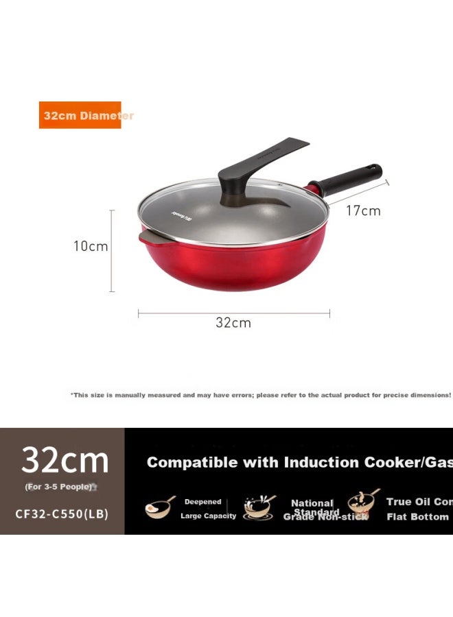 Joyoung 32cm Titanium Non-stick Frying Pan For Home Cooking Compatible With Induction And Gas Stoves - Image 1