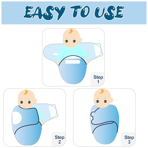 Fecawd Baby Swaddle Sleep Sacks with Hats for 0-3 Months Swaddle Blanket Wrap Newborn Swaddles Sack for Boy Girl, Baby Essentials - Image 4